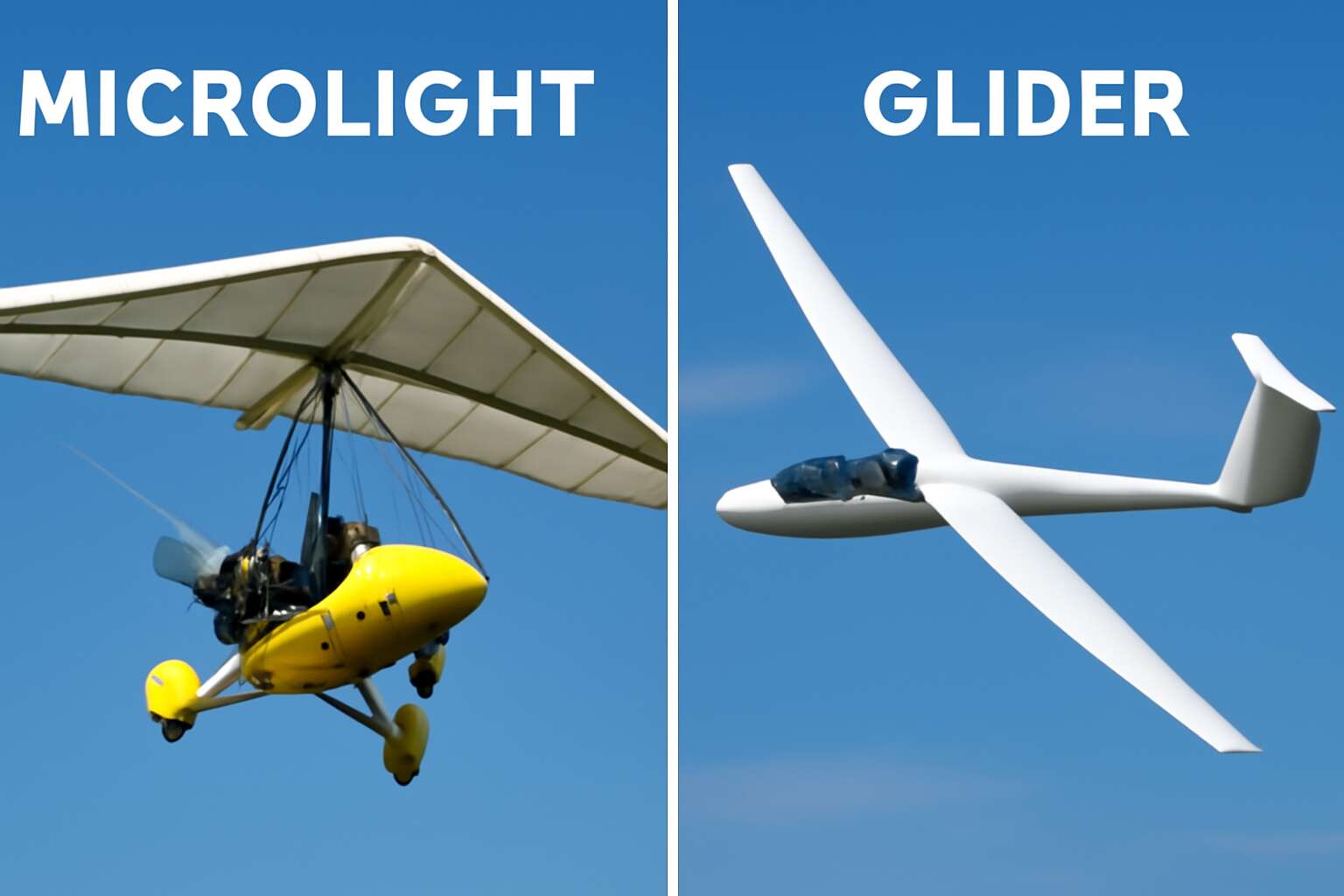 microlight vs glider