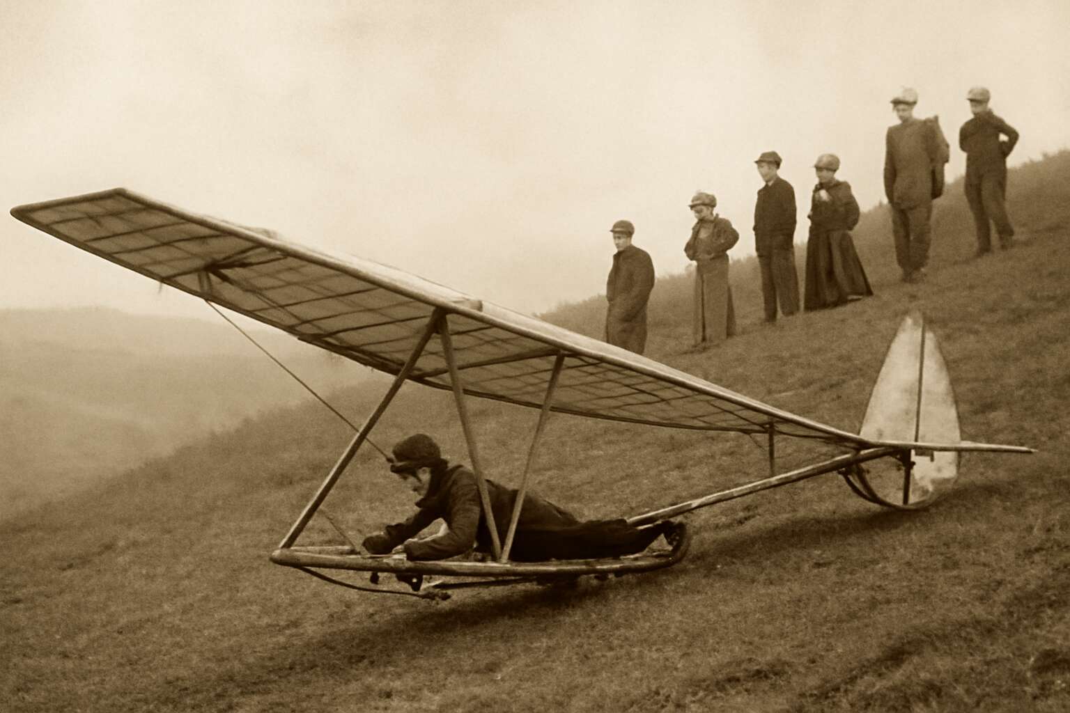 who invented glider plane